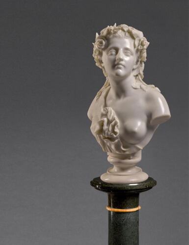 View full screen - View 1 of Lot 20. JEAN-BAPTISTE, CALLED AUGUSTE CLÉSINGER | BUST OF FLORA.