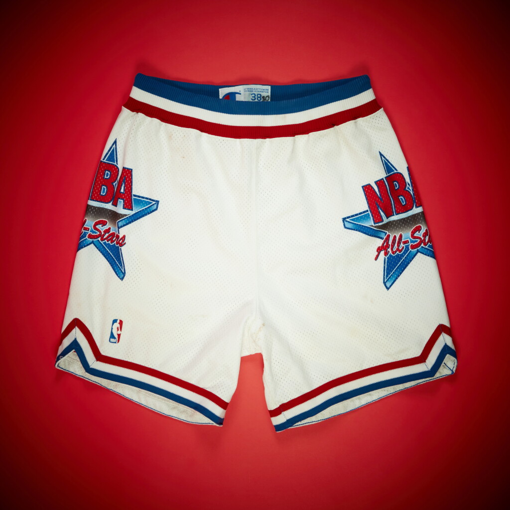 View full screen - View 1 of Lot 64. Scottie Pippen 1992 NBA All-Star Game Worn Shorts.