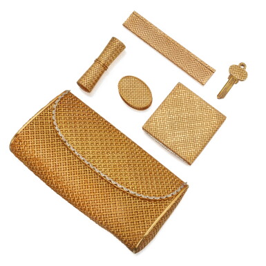 View full screen - View 1 of Lot 491. Group of Gold and Diamond Accessories.