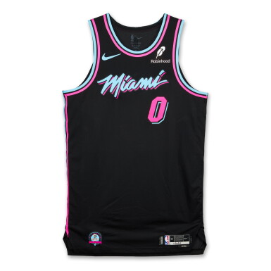 View full screen - View 1 of Lot 73. Simone Fontecchio Miami Heat 2025-2026 Game Worn City Edition Jersey.