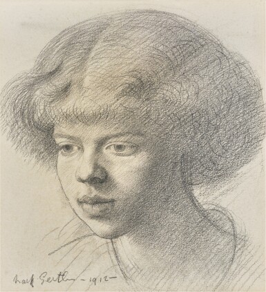 View full screen - View 1 of Lot 221. Study for The Violinist.