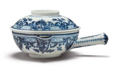 View full screen - View 1 of Lot 206. A MEISSEN BLUE AND WHITE SAUCEPAN, CIRCA 1730.