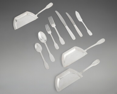 View full screen - View 1 of Lot 767. A French Silver-Plated Flatware Set from the Ritz, Paris, 20th Century .