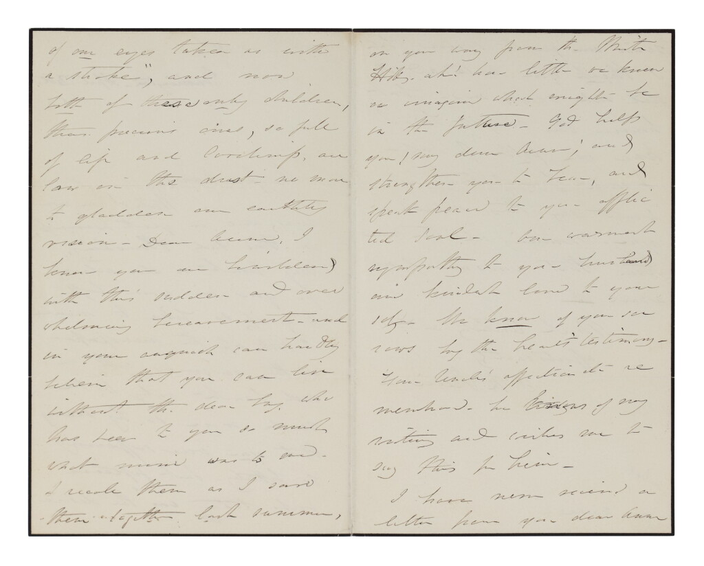 View full screen - View 1 of Lot 63. JANE MEANS PIERCE | A melancholy letter by a reclusive First Lady.
