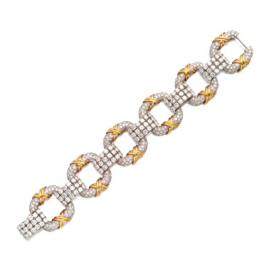 View full screen - View 1 of Lot 432. Diamond 'Cooper' Bracelet | Schlumberger for Tiffany & Co. | 鑽石 'Cooper' 手鏈.