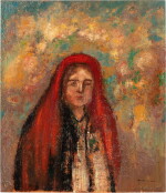 Personnage au voile rouge