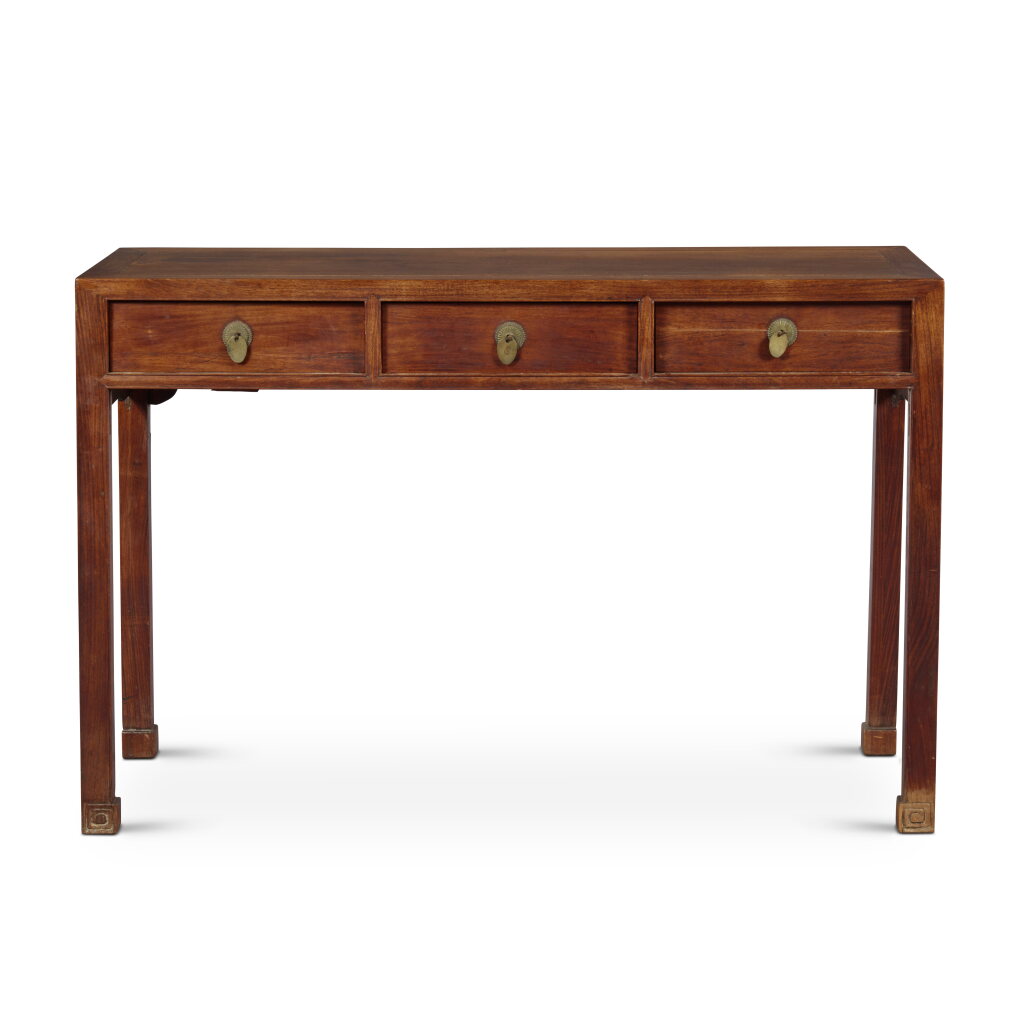 View full screen - View 1 of Lot 93. A 'huanghuali' writing table, Qing dynasty, 19th century.