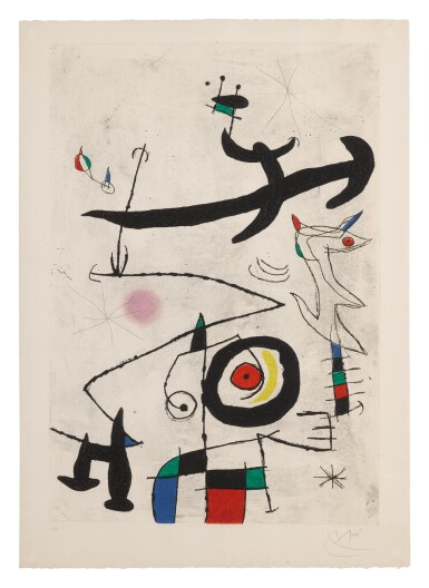 View full screen - View 1 of Lot 52. JOAN MIRÓ | VILLAGE D'OISEAUX (DUPIN 526).