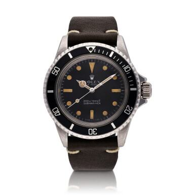 View full screen - View 1 of Lot 201. Reference 5513 Submariner 'Meters First' | A stainless steel automatic wristwatch, Circa 1967.