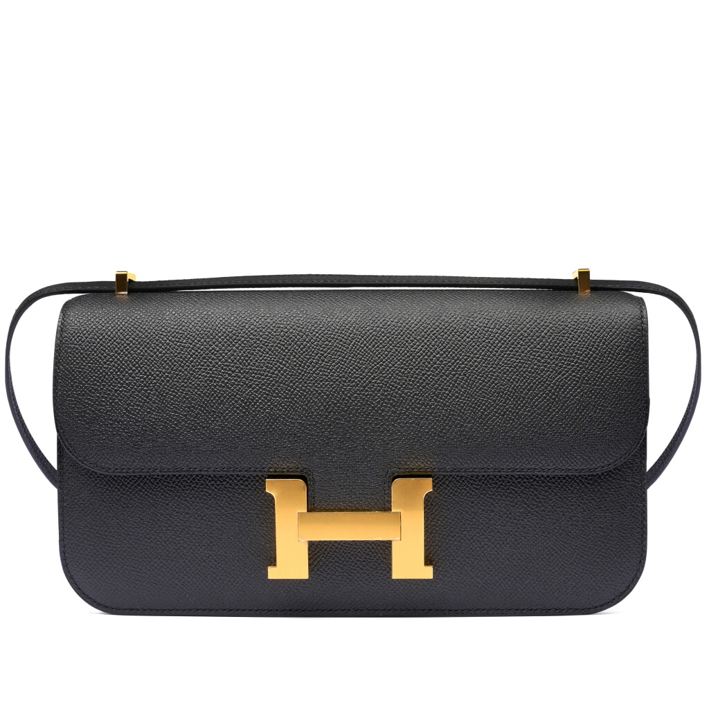 View full screen - View 1 of Lot 50. Black Epsom Constance Elan Gold Hardware, 2024.