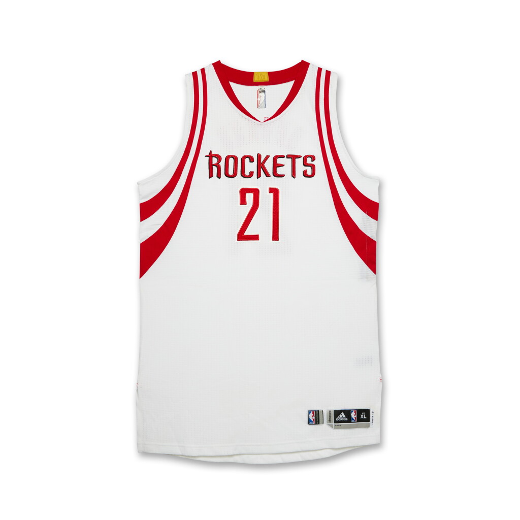 View full screen - View 1 of Lot 114. Chinanu Onuaku Houston Rockets 2016-2017 Game Issued Association Edition Jersey .