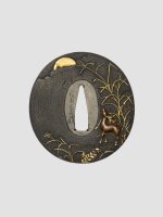 A circular iron tsuba | Signed Goto Mitsuyoshi | Edo period, 19th century