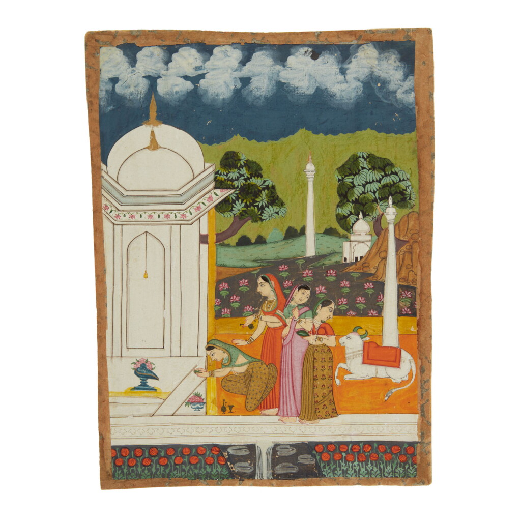 View full screen - View 1 of Lot 370. AN ILLUSTRATION TO A RAGAMALA SERIES: BHAIRAVA RAGA, INDIA, DECCAN, LATE 18TH/EARLY 19TH CENTURY.