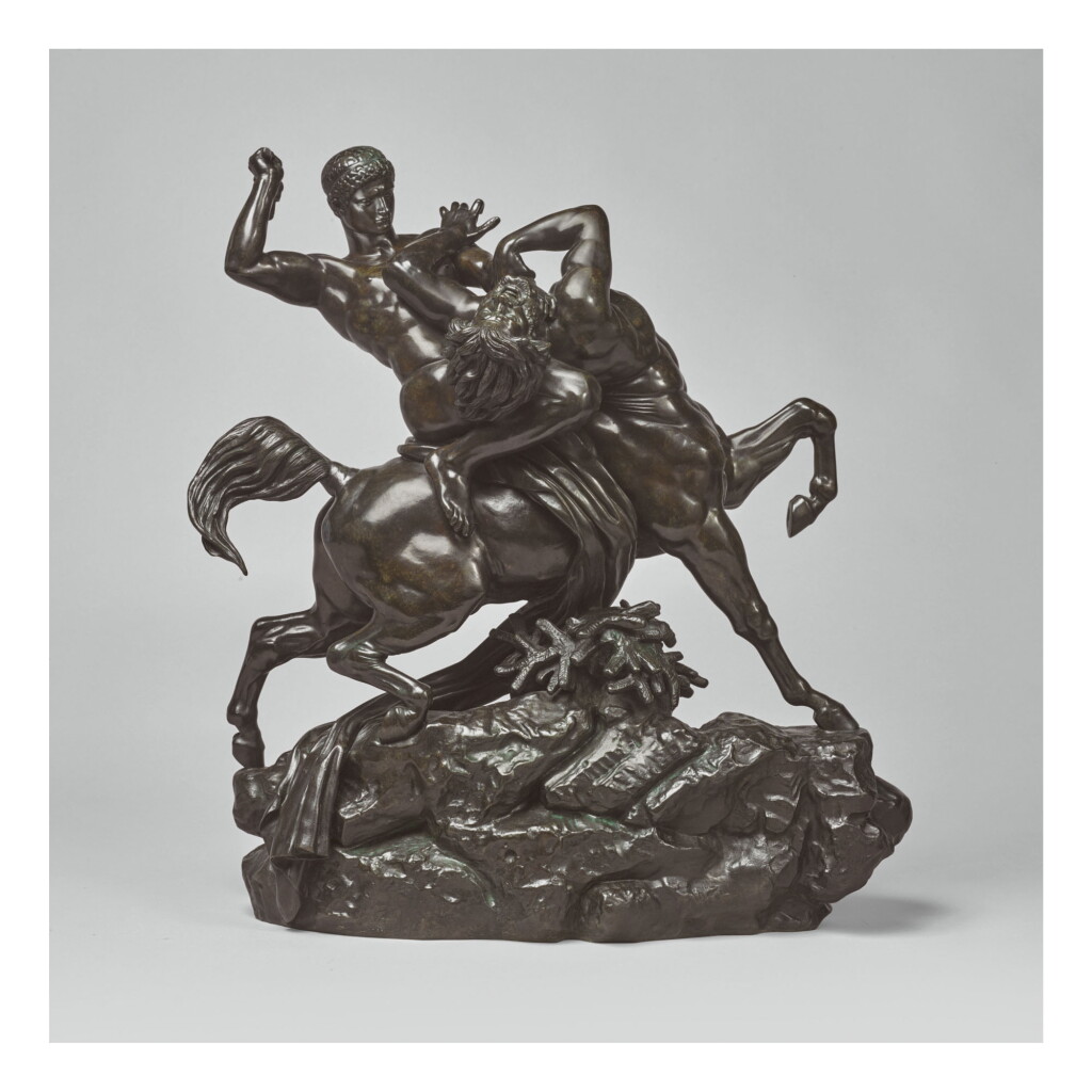 View full screen - View 1 of Lot 473. ANTOINE-LOUIS BARYE | THÉSÉE COMBATTANT LE CENTAURE BIÉNOR.