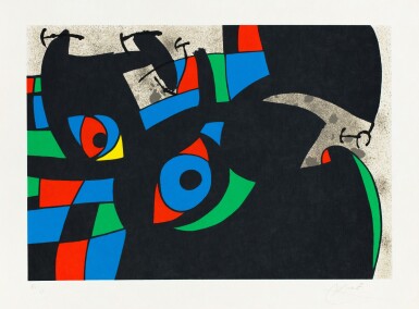 View full screen - View 1 of Lot 216. JOAN MIRÓ | THE LIZARD WITH FEATHERS OF GOLD (LE LÉZARD AUX PLUMES D'OR).