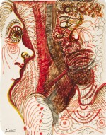 Tête et buste d'homme (recto); Sans titre (verso)