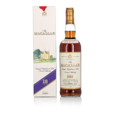 View full screen - View 1 of Lot 1017. The Macallan 18 Year Old 43.0 abv 1980 (1 bt 70cl).