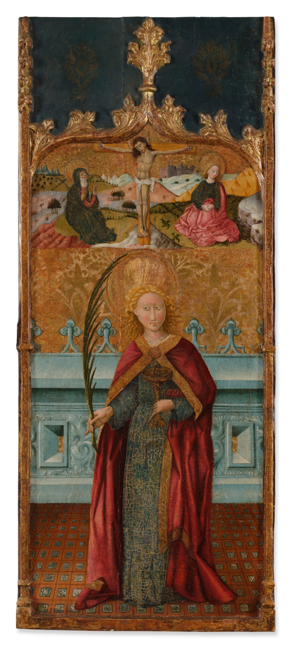 View full screen - View 1 of Lot 222. Saint John the Evangelist with the Crucifixion.