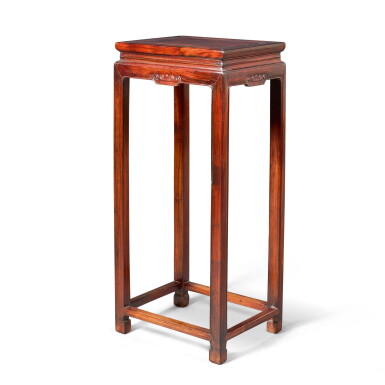 View full screen - View 1 of Lot 333. A HONGMU STAND, 20TH CENTURY | 二十世紀 紅木方几.