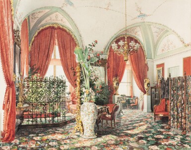 View full screen - View 1 of Lot 251. LUIGI PREMAZZI | Salon at the Winter Palace, St Petersburg | Salon au Palais d'Hiver, Saint-Pétersbourg.