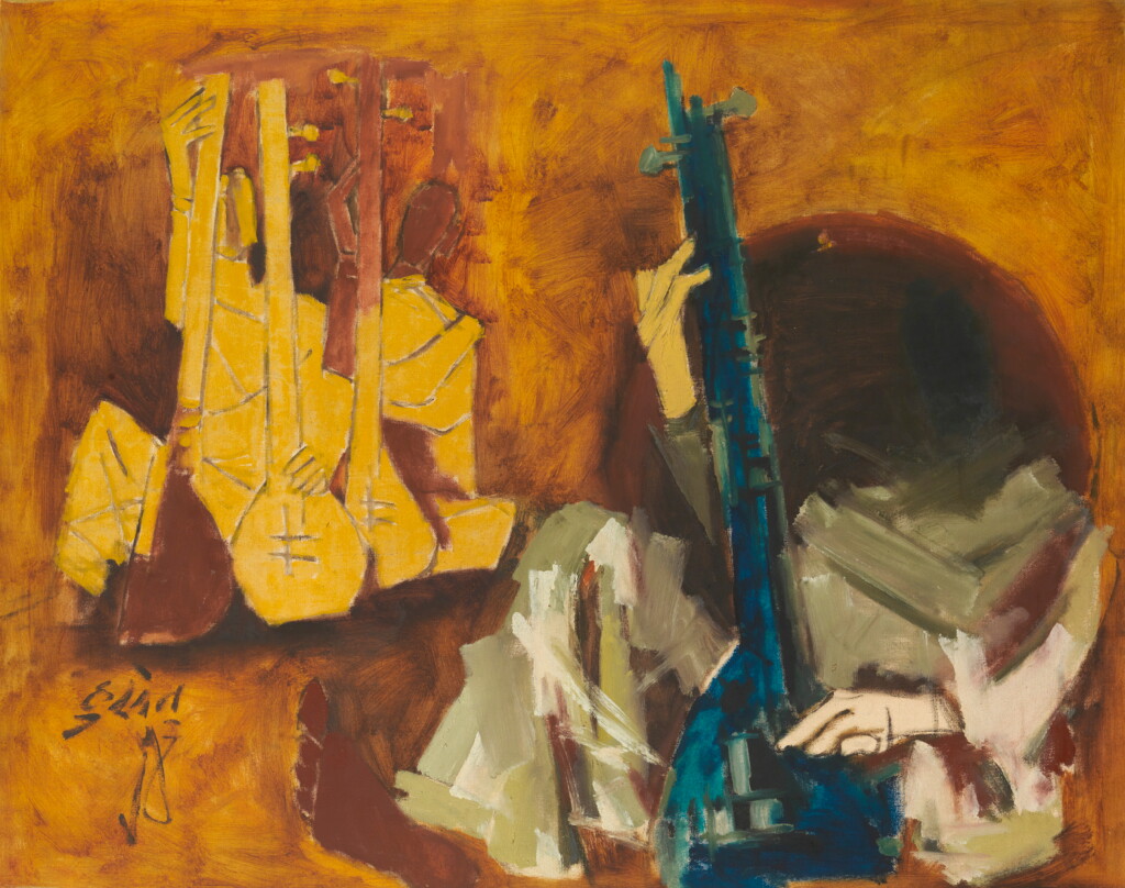 View full screen - View 1 of Lot 112. MAQBOOL FIDA HUSAIN | Untitled (Sitar Players).