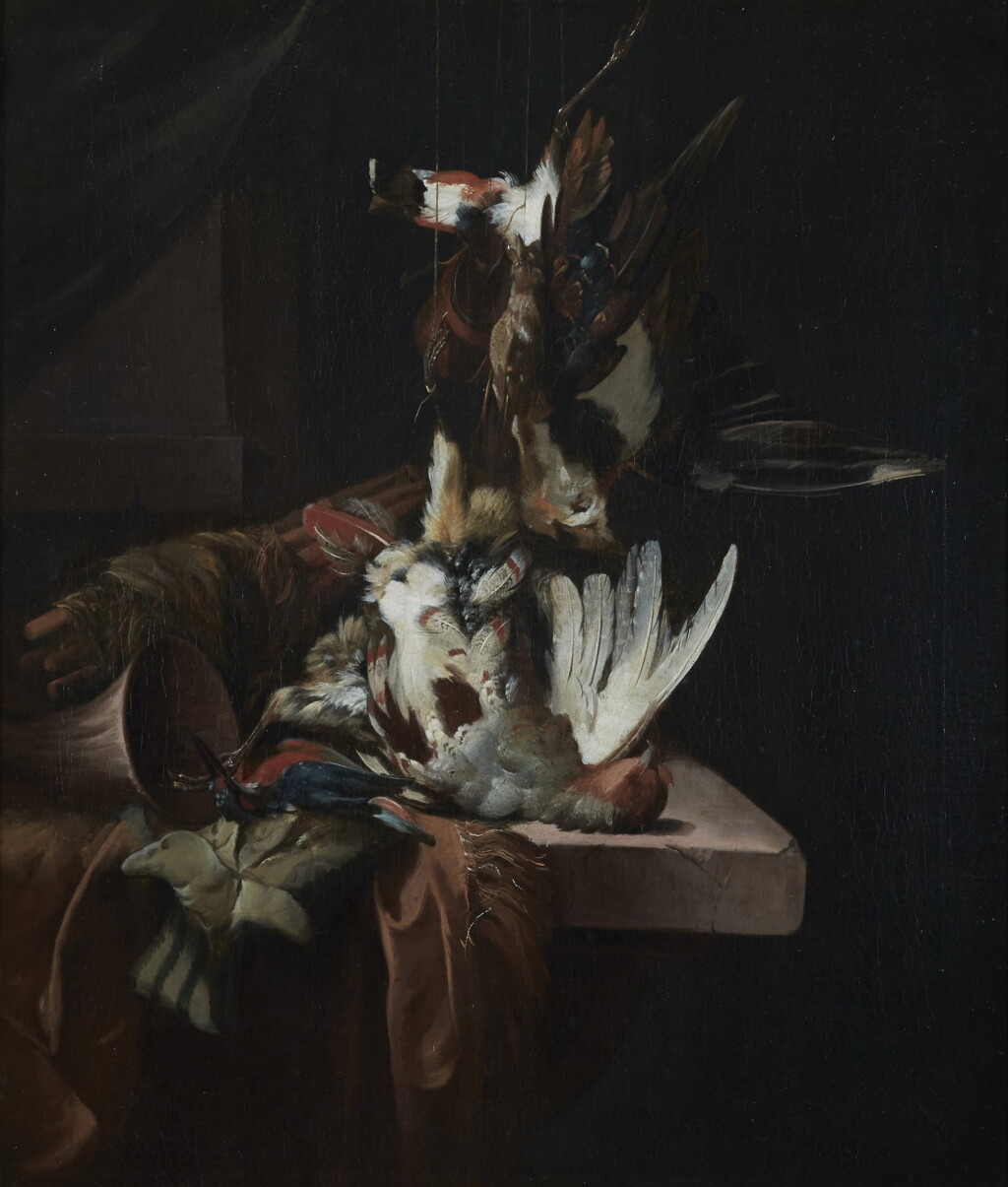 View full screen - View 1 of Lot 225. WILLIAM GOUW FERGUSON | STILL LIFE WITH GAME, WITH A PARTRIDGE AND A KINGFISHER.
