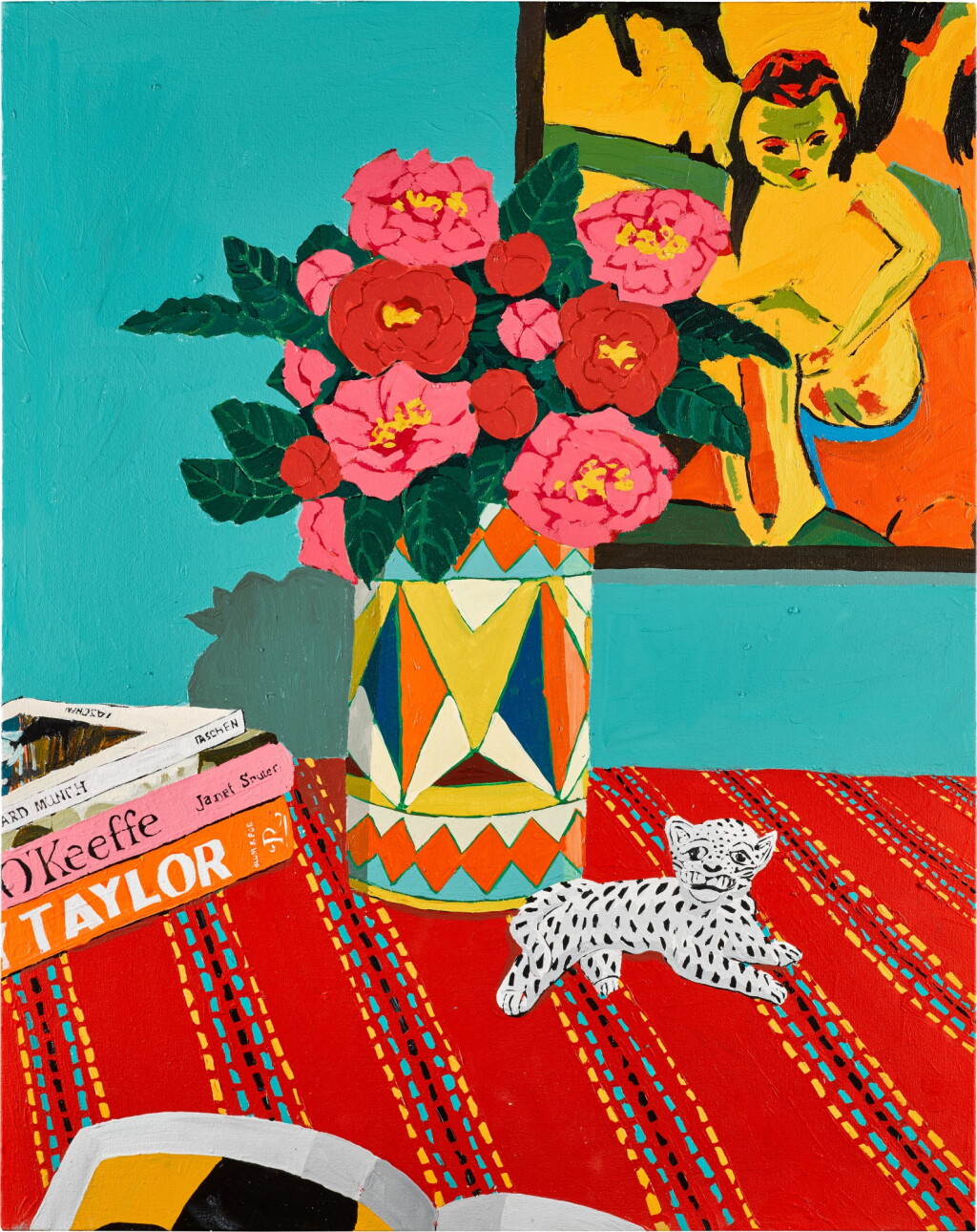 View full screen - View 1 of Lot 101. Camellias and Leopard .