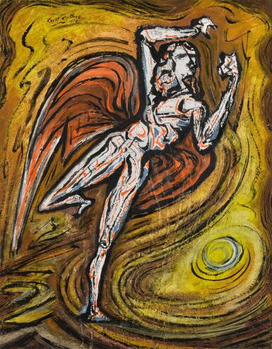 View full screen - View 1 of Lot 134. CECIL COLLINS, R.A. | DANCING ANGEL.