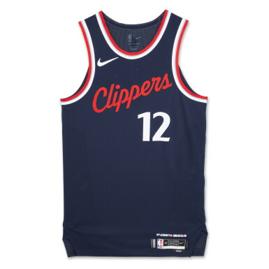 View full screen - View 1 of Lot 145. Cam Christie Los Angeles Clippers 2024-2025 Kia NBA Tip-Off Game Issued Icon Edition Jersey.