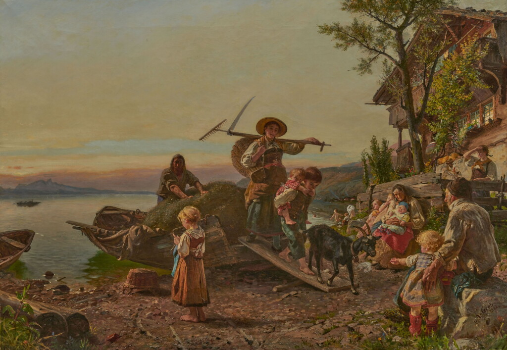 View full screen - View 1 of Lot 80. KONRAD GROB | AM ABEND (AM THUNERSEE), 1886.