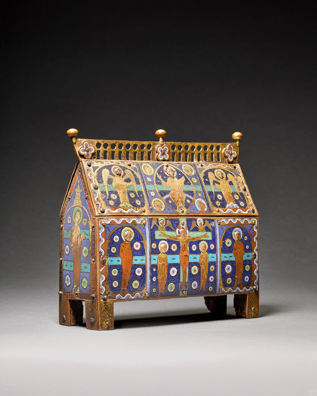 View full screen - View 1 of Lot 38. Chasse with the Crucifixion and Christ in Majesty.