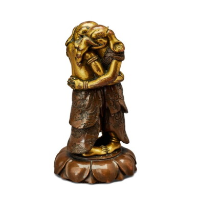 View full screen - View 1 of Lot 62. Japan, Edo Period, 18th-19th | century Kankiten (Ganapati).