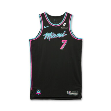 View full screen - View 1 of Lot 28. Kel’el Ware Miami Heat 2025-2026 Game Worn City Edition Jersey | Double-Double.