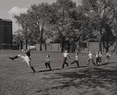 View full screen - View 1 of Lot 490. 'Drum Major and Children, University of Michigan, Ann Arbor'.