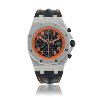 View full screen - View 1 of Lot 68. 'Volcano' Royal Oak Offshore Chronograph, Ref. 26170ST.OO.D101CR.01 Stainless steel chronograph wristwatch with date Circa 2006 | 愛彼 | 26170ST.OO.D101CR.01型號「'Volcano' Royal Oak Offshore Chronograph」精鋼計時腕錶備日期顯示,年份約2006.