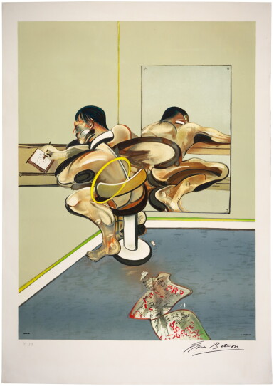 View full screen - View 1 of Lot 64. Man Writing Reflected in a Mirror (S. 13; T. 8).