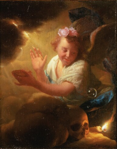 View full screen - View 1 of Lot 38. GODFRIED SCHALCKEN | ALLEGORY OF HUMAN LIFE.
