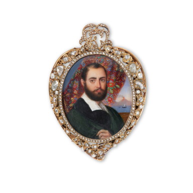 View full screen - View 1 of Lot 32. Portrait of a gentleman, traditionally identified as Prince Louis, Count of Aquila | Porträt eines Edelmanns, generell identifiziert als Prinz Louis, Herzog von Aquilien.