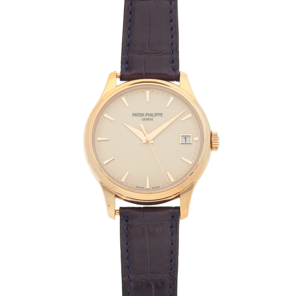 View full screen - View 1 of Lot 36. Calatrava, Ref. 5227R Pink gold wristwatch with date Circa 2019.