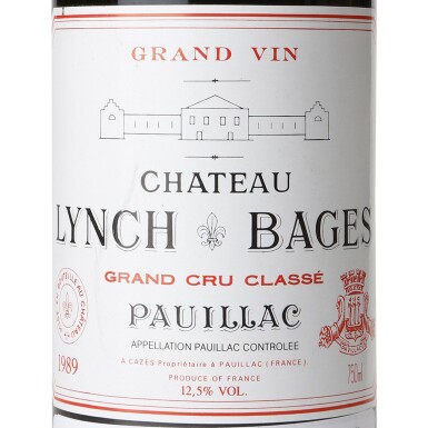 View full screen - View 1 of Lot 207. CHÂTEAU LYNCH BAGES 1989 .