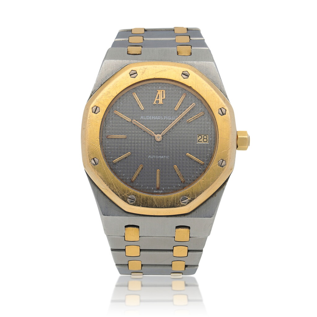 View full screen - View 1 of Lot 501. Royal Oak, Ref. 5402 Stainless steel and yellow gold wristwatch with date and bracelet Circa 1980.