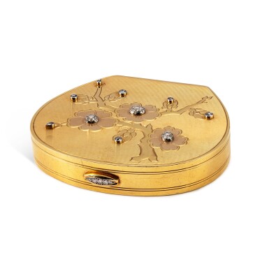 View full screen - View 1 of Lot 269. An 18 Karat Gold and Diamond Powder Compact, Jacques Cartier, London, 1952.