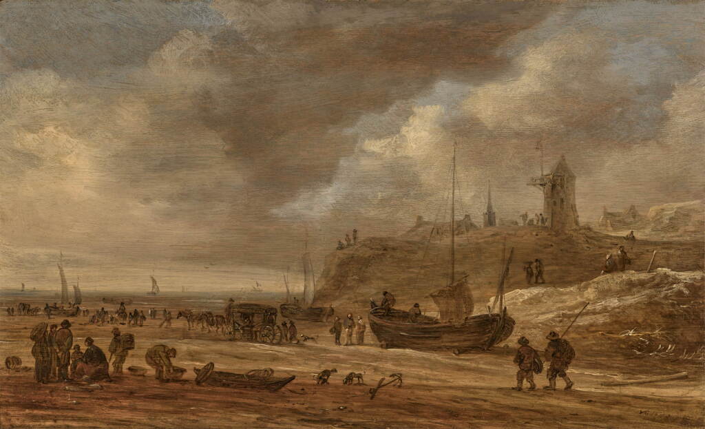 View full screen - View 1 of Lot 128. The beach at Scheveningen.