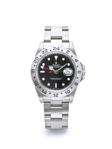 View full screen - View 1 of Lot 6. ROLEX | REF 16570 EXPLORER II, A STAINLESS STEEL AUTOMATIC DUAL TIME WRISTWATCH WITH DATE AND BRACELET CIRCA 2003.