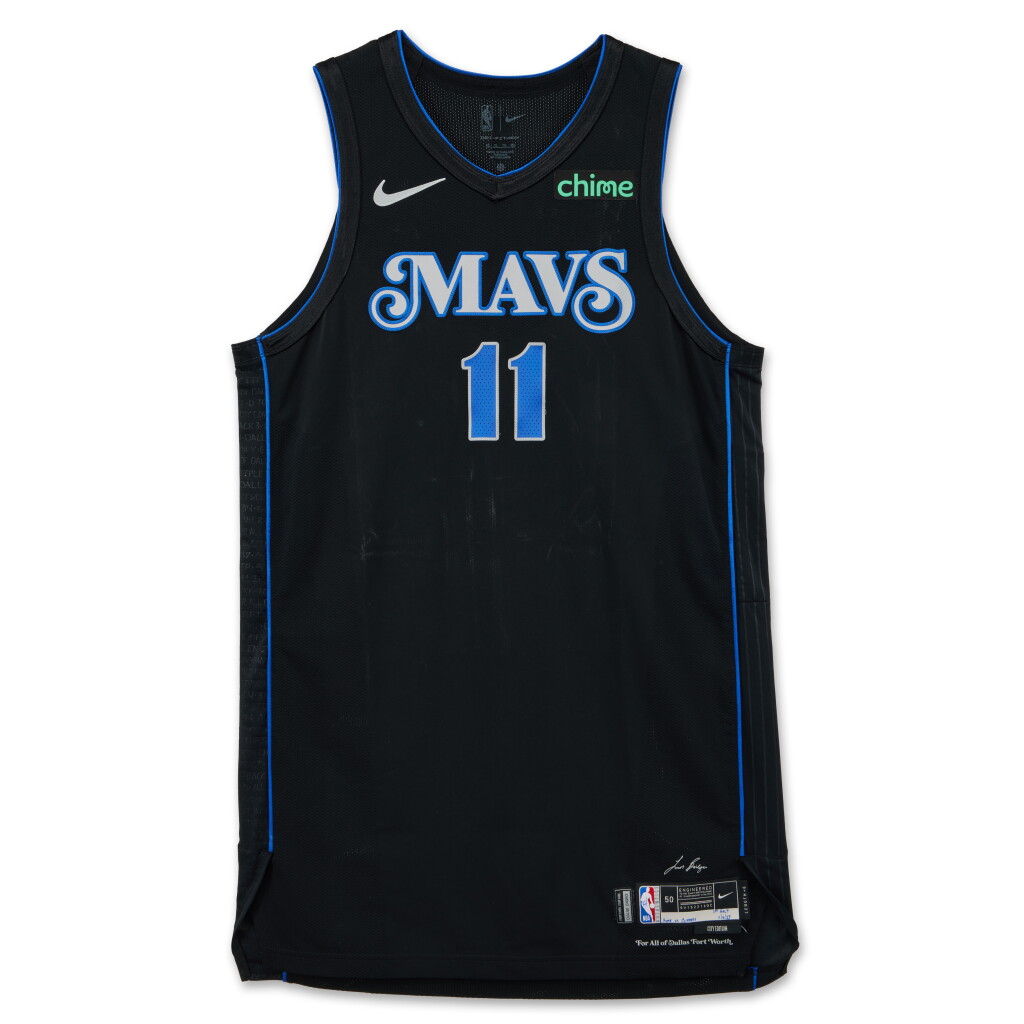 View full screen - View 1 of Lot 7. Kyrie Irving Dallas Mavericks 2023-2024 In Season Tournament Game Worn City Edition Jersey.