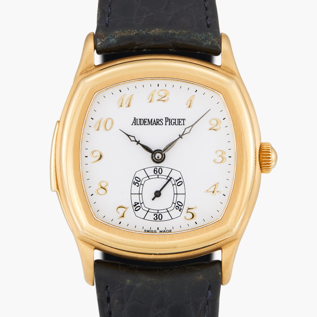 View full screen - View 1 of Lot 218. Repetition Minutes 'John Shaeffer', Reference 25760BA | A yellow gold minute repeating wristwatch | Circa 1995.