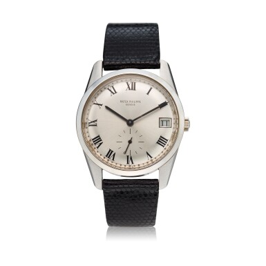 View full screen - View 1 of Lot 235. Reference 3558G A white gold wristwatch with date, Made in 1971 .