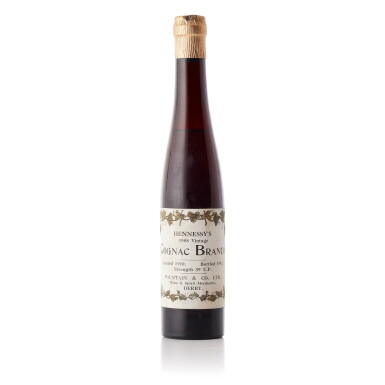 View full screen - View 1 of Lot 6510. Hennessy Vintage Cognac Strength 39 up 1908 (1 BT35).
