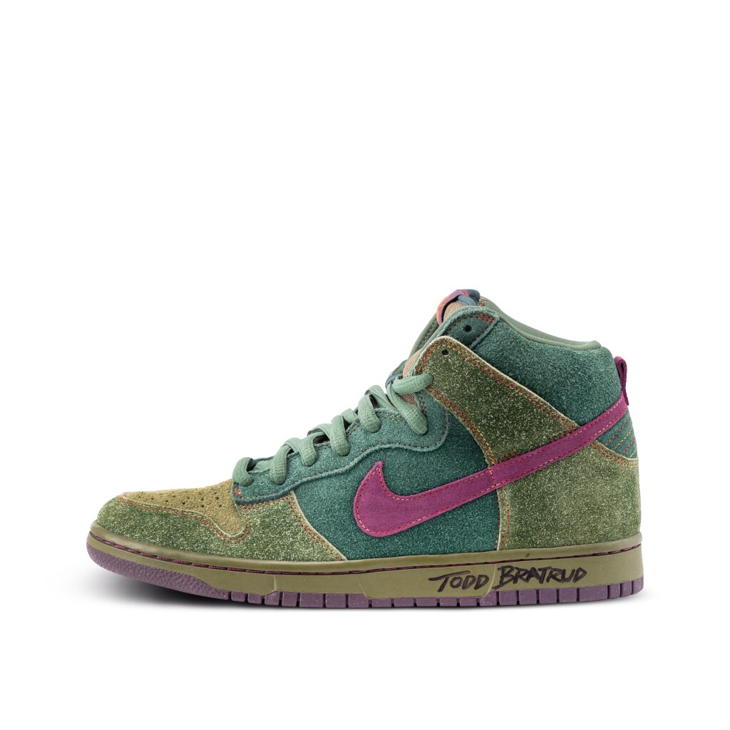 Todd Bratrud Signed | Nike Dunk High Premium SB âSkunkâ Left Shoe Prototype Sample | Size 9