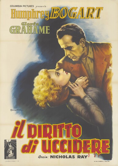 View full screen - View 1 of Lot 97. IN A LONELY PLACE / IL DIRITTO DI UCCIDERE (1950) POSTER, ITALIAN.
